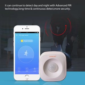 KONLEN Tuya akıllı yaşam WiFi PIR hareket sensörü kablosuz tavan Alarm insan vücudu kızılötesi dedektör ev güvenlik için ABS malzeme - Product Image 4