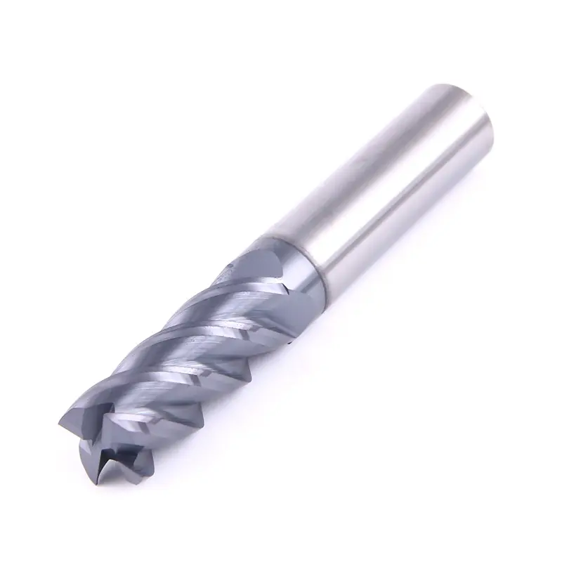 Good Quality Hard flat-bottom tungsten steel alloy NC tool straight shank nano composite coated end mill