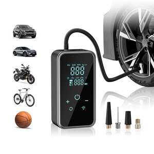Inflador de Neumáticos Inalámbrico Portátil para Auto, Bomba de Aire Eléctrica Automática de 12V con Manómetro para Bicicleta, Motocicleta y Baloncesto - Product Image 1
