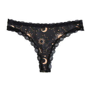 Lace Moon Print Panty Low-Rise Comfort Tanga Tallas grandes Ropa interior de mujer - Product Image 6