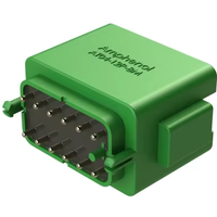 Conector Original Amphenol AT04-12PC-BM04 de 12 Vías, Recto, para Montaje en PCB, Clave C, Niquelado # 16 Contactos para la Industria Automotriz