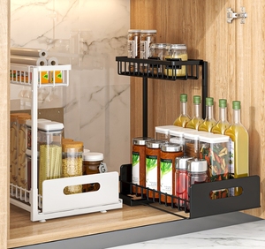 Organizador Metálico Extraíble Debajo del Fregadero, Estantes Deslizantes para Almacenamiento en Gabinetes - Product Image 6