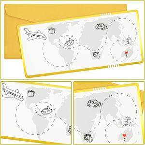 Gratta e vinci personalizzati con busta d'oro e timbratura in argento per regalo di compleanno buono viaggio per luna di miele sorpresa - Product Image 5