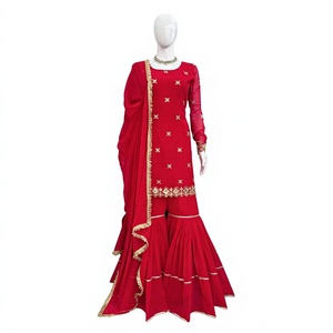 Conjunto de Fiesta y Boda para Mujer, Diseño Tradicional, Elástico, Reversible, Sin Arrugas, de Secado Rápido, Largo hasta el Tobillo, para Todas las Temporadas, Corte Regular - Product Image 1