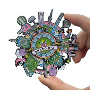 Aimants de réfrigérateur en métal, design pays chinois, différentes villes, aimants promotionnels personnalisés, souvenirs en gros - Product Image 5