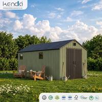 Abri de jardin Kenda APEX 8x16 vert, abri de jardin extérieur, rangement robuste résistant aux UV, rangement pour jardin et patio, abri à outils pour patio