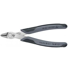 KNIPEX - 78 03 140 ESDSB Super Knips électroniques®Tête XL polie, poignées avec poignées multi-composants, INOX-acier à outils ESD - Product Image 1
