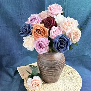 <span class=keywords><strong>Rose</strong></span> artificielle réaliste en diamant, branche <span class=keywords><strong>de</strong></span> <span class=keywords><strong>rose</strong></span> en soie au toucher réel, inodore, résistante aux UV, anti-soleil, décoration moderne pour <span class=keywords><strong>la</strong></span> maison, mariage - Product Image 1