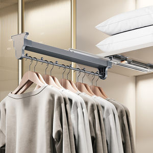 HNOSS Porte-pantalon coulissant en aluminium gris pour armoire à vêtements suspendus coulissants - Product Image 5