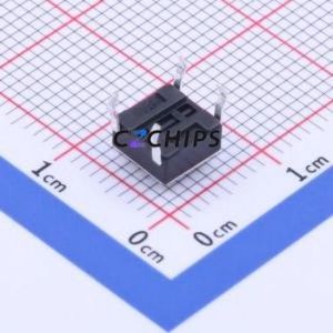 YTSD001A0432501A Tactile Switch Through hole-4P,6x6mm Switch Single Pole Single Throw Round Button 2.5N Through Hole - Product Image 2
