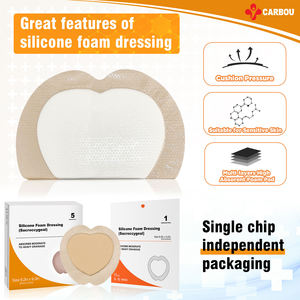 Pansement en mousse de silicone sacro-coccidien stérile Carbou 15*18cm, haute absorption, fixation ferme, pour plaies sacrales - Product Image 3
