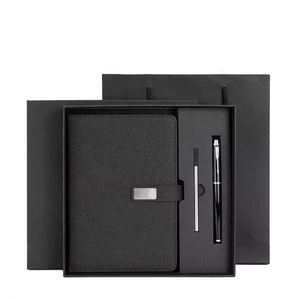 A5 Custom Printing Leather Journal Premium <b>Notebook</b> With Pen and Gift Box & Refills Corporate Business Stationery Set - Product Image 1