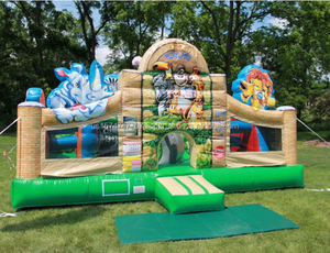 Gorila inflable de Safari africano comercial PVC 0,55mm diseño de elefante/cebra/León para entretenimiento infantil - Product Image 3