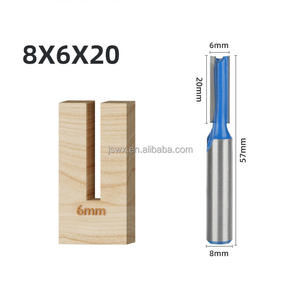 Juego de brocas rectas para enrutador de carpintería, vástago de 8mm, fresa de carpintero, diámetro de corte de 6/8/10/12/14/18/20mm, 1 unidad - Product Image 2