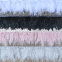 Vente en gros de franges en plumes de marabout turques moelleuses de 10 à 18 cm pour la couture DIY, la décoration de robes, jupes et costumes