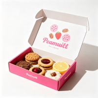 Boîte à biscuits personnalisée en gros, boîtes en papier recyclables pour cadeaux, emballage cadeau en papier pour pâtisserie et desserts avec impression couleur