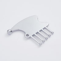 Peigne de massage 3 en 1 avec logo personnalisé, Gua Sha en alliage de zinc, planche de grattage pour le visage, outil de massage du visage et du cuir chevelu avec boule
