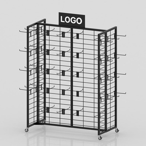Tùy chỉnh trung tâm mua sắm sắt Dép đứng Rack hiển thị công suất lớn Flip Flop hiển thị đứng Rack với bánh xe - Product Image 1