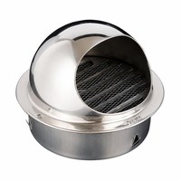 Capot de ventilation mural en acier inoxydable SUS304, couvercle de sortie d'air résistant aux insectes, pour la ventilation des conduites CVC