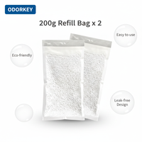 Sachets de recharge déshumidificateurs CaCl2 écologiques 200g x 2 avec logo personnalisé, sans parfum et anti-fuite