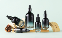 Flacon compte-gouttes en verre rose dégradé pour sérum de luxe, soin de la peau, huile capillaire, 5 ml, 10 ml, 15 ml, 30 ml, 100 ml avec compte-gouttes