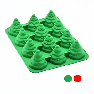 OKSILICONE Food Grade Custom 3D Weihnachts baum Silikon form Harz formen für Weihnachts geschenk Handgemachte Seifen formen Kuchen Backen