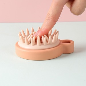 Silicone Shampoo Brush Round 6.5X3Cm Waterproof Massage Hairbrush For Men Women - Product Image 3