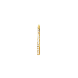 Orecchini a Cerchio in Oro Rosa 18K con Diamanti Incastonati, Design Minimalista per Uso Quotidiano, Gioielli Unisex di Alta Qualità - Product Image 1