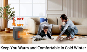 Cetlus 750W 1500W Điện Không Khí Di Động Nhà Không Gian Trong Nhà Phòng Khách Phòng Ngủ Tủ Nóng Hồng Ngoại Với Đọc Kỹ Thuật Số - Product Image 3