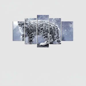 Cadeau Snow Canvas : Décoration murale en verre peinte avec des animaux sauvages, lot de 5 toiles assorties - Product Image 2