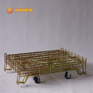 Gabbie di Stoccaggio Pieghevoli Impilabili Stabili con Ruote, Zincate a Caldo e Antiruggine - Product Image 4