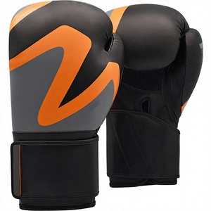 Nouveauté du meilleur fournisseur : Gants de boxe en cuir noir imperméables de haute qualité, personnalisables pour l'entraînement de boxe - Product Image 1