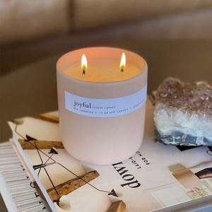 <span class=keywords><strong>Bougie</strong></span> parfumée naturelle de luxe rose girly pour mariage et cadeau de pendaison de crémaillère - Product Image 4