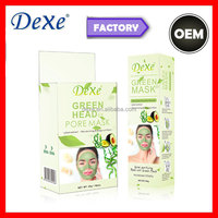 Masque peel-off crème visage vert DEXE aux minéraux pour l'élimination des points noirs du nez, fabrication originale, marque privée, personnalisation du logo, OEM