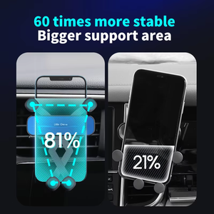 Joli coût superbe qualité ajustement universel lien de gravité ascenseur silencieux cinq points Support Anti chute Silicone pince support pour téléphone voiture - Product Image 5