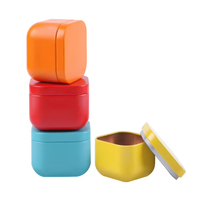 Maßgefertigte 54*H40mm 2oz Mini Kleine Quadratische Leere Blechdosen für Kerzen Metallbehälter