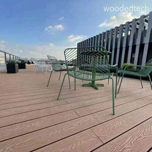 Terrasse en composite gaufré 3d, anti-rayures et résistante à la décoloration, options de couleur teck/café, pour les projets de toit/cour - Product Image 5