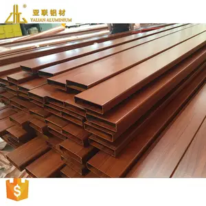 Foshan Aluminium Product Manufacturer Aluminium Tubes Wood Finish Profile