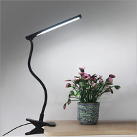 15 lampes LED avec port USB pour protection des yeux, effet miroir, Flexible, idéale pour un bureau ou une Table de chevet