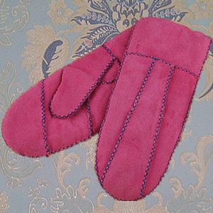 2025 Offre Spéciale mode Logo personnalisé impression broderie adulte Snowboard hiver chaud Jacquard en peau <span class=keywords><strong>de</strong></span> mouton <span class=keywords><strong>fourrure</strong></span> cuir mitaines - Product Image 2