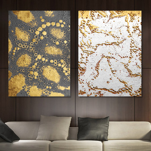 Feuille d'or <span class=keywords><strong>Graffiti</strong></span> abstrait toile imprimé affiche image sans cadre mur décoration de la maison - Product Image 6