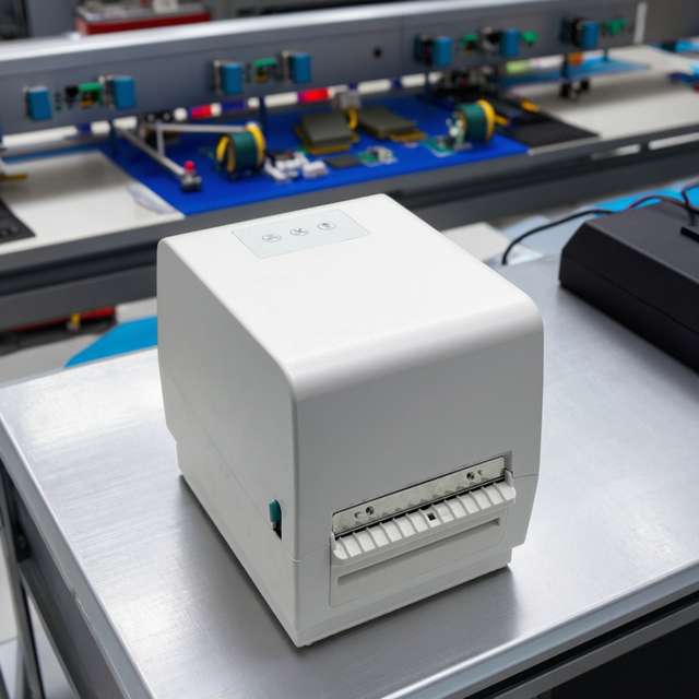 4 Inch Ribbon Printer 110mm Thermal Transfer Adhesive Label Printer Wireless Ribbon Label Printing Machine Optional Auto Cutter