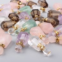 Collier diffuseur en pierre de guérison, flacon d'huile essentielle, pendentif parfum naturel, aromathérapie, cadeau beauté, tendance mode