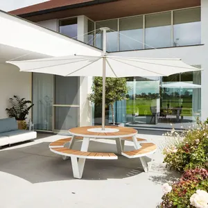 Großhandel Outdoor Indoor Terrasse Möbel Holz Stuhl Tisch Set Balkon Hinterhof Garten Möbel