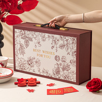 Nouvel ensemble de bols et assiettes en céramique haut de gamme de style chinois, coffret cadeau pour l'inauguration de maison et les mariages, compatible micro-ondes, design festif