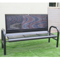 Banc de publicité d'arrêt d'autobus en acier de loisirs en plein air de ville aux États-Unis fabricant de banc de parc de chaise de jardin de rue