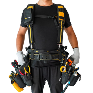 En gros, Tablier porte-outils professionnel durable à 26 poches avec bretelles pour charpentier et entretien, avec poches magnétiques - Product Image 1