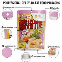 Sachet d'emballage personnalisé imprimé avec fermeture éclair pour nouilles instantanées, qualité alimentaire, haute barrière, laminé, pour aliments secs, OEM