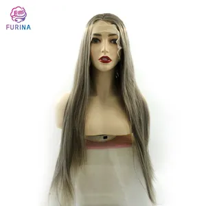 Furina, самые разные варианты, высококачественные парики с красивой текстурой и афро-волосами, серые кружевные фронтальные парики из высокого волокна