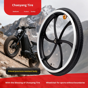 Ruote Posteriori per Sedia a Rotelle Sportiva Fuoristrada a 6 Lame Integrate CE, Pneumatici Larghi da 24 Pollici, Forniture per Terapia Riabilitativa - Product Image 3